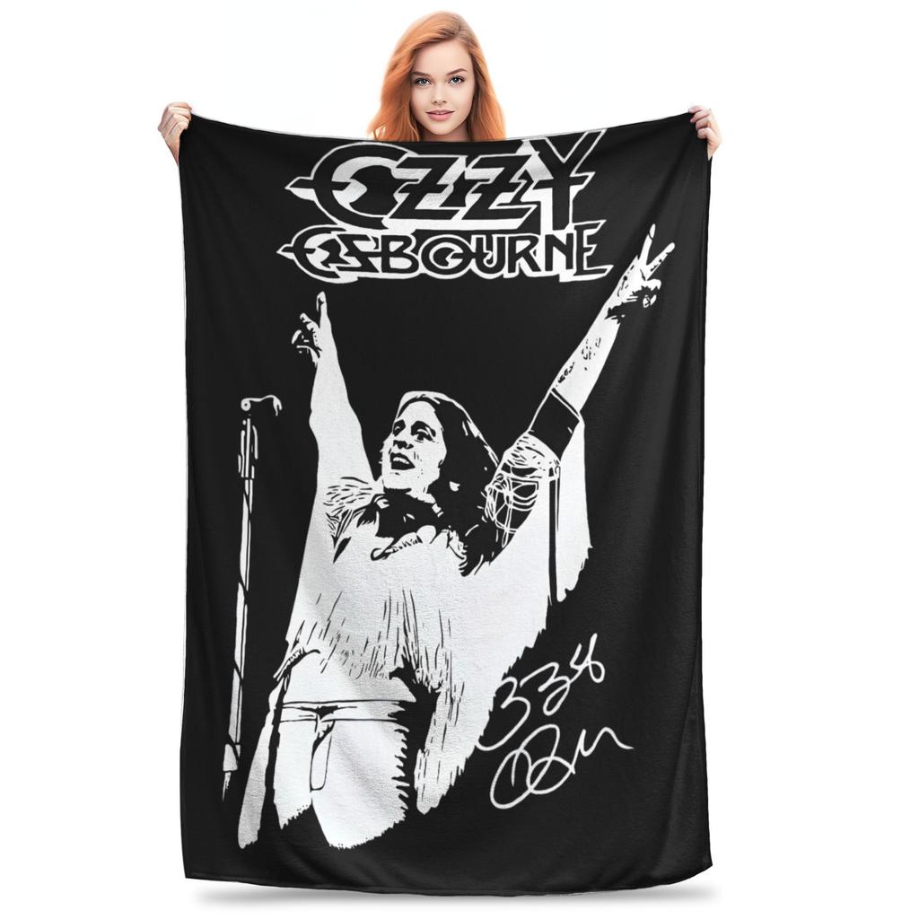 Black Sabbath Ozzy Osbourne Deka Back To The Beginning Tour Teplá plyšová přehozová deka Pro domácí dekoraci Cestování Kancelář Flanelová