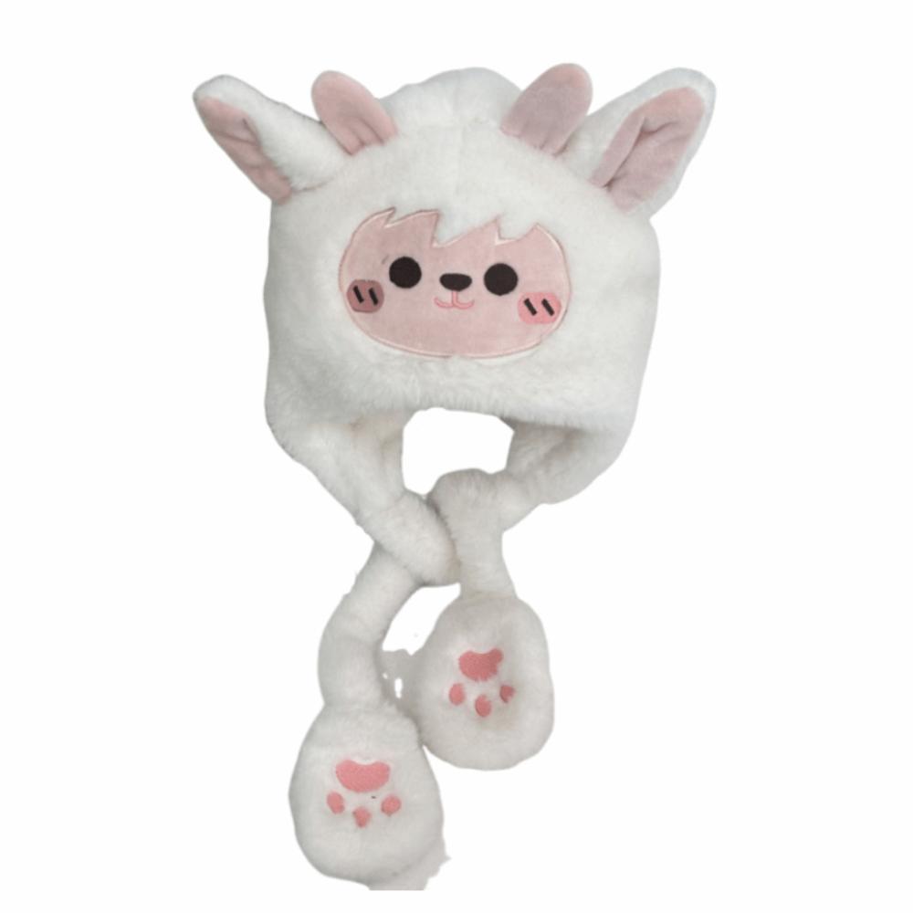 Coldproof Capybara Hooded Scarf Lamb Cartoon Beanie Caps Children's Pullover Cap  Autumn and Winter