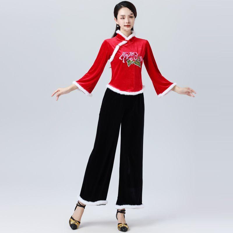 T5J Autumn/Winter Velvet Dancewear: Warm, Slimming Performance Costume