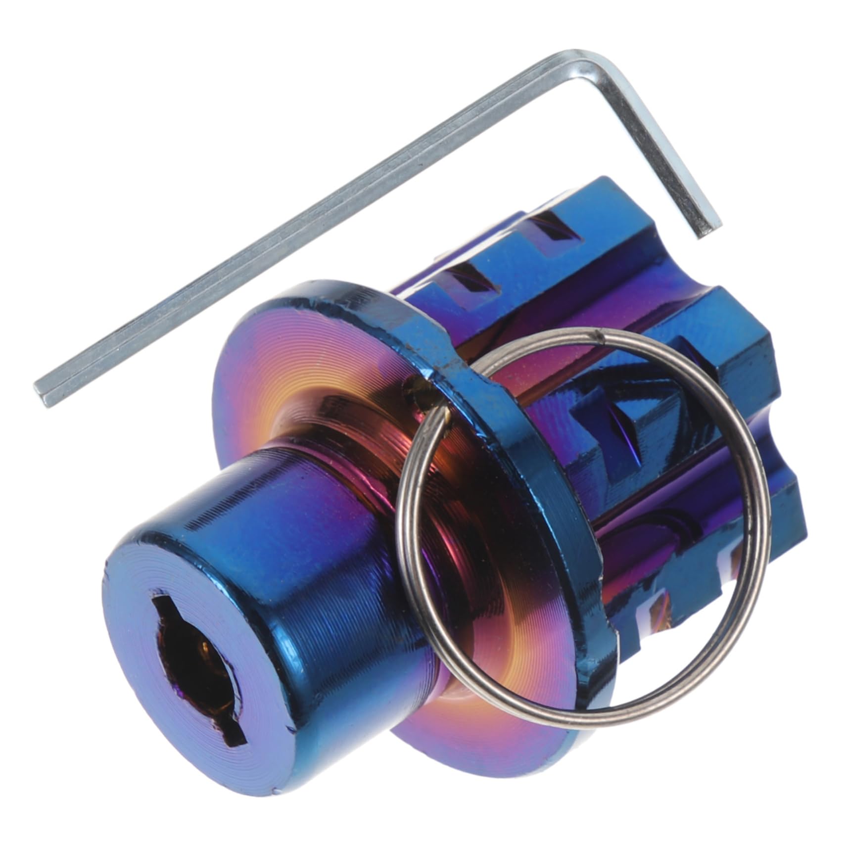 

[TINEASUR] Diy Alloy Bike Key Head Universal CNC Motorcycle Key Cover Without Key, colorful 3.4X3cm