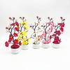 Faux Plum Blossom Miniature Bonsai Pot For Indoor Photography And Home Decoration