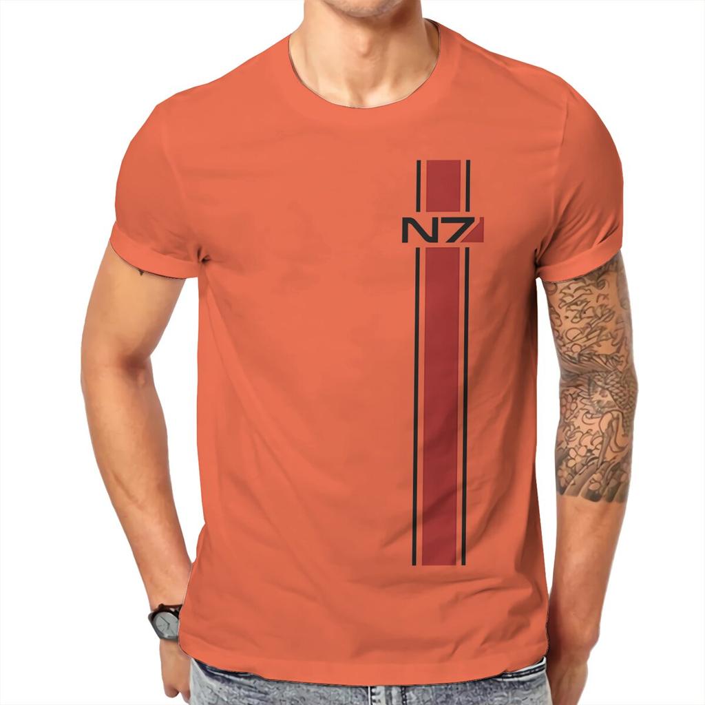 Mass Effect N7 Logo T-shirt Unisex T-shirts Zomerkleding Katoenen O-hals T-shirt