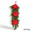 Christmas Teardrop Swag Flocked Door Hanging Christmas Decor Red Berry Christmas Decoration Plastic For Balcony Entryway