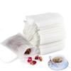 YFFSFDC Disposable Tea Bags, 100-Count, Drawstring Non-Woven Tea Bags for Black Tea, Green Tea, Barley Tea, and Coffee Filters (8cm X 12cm)