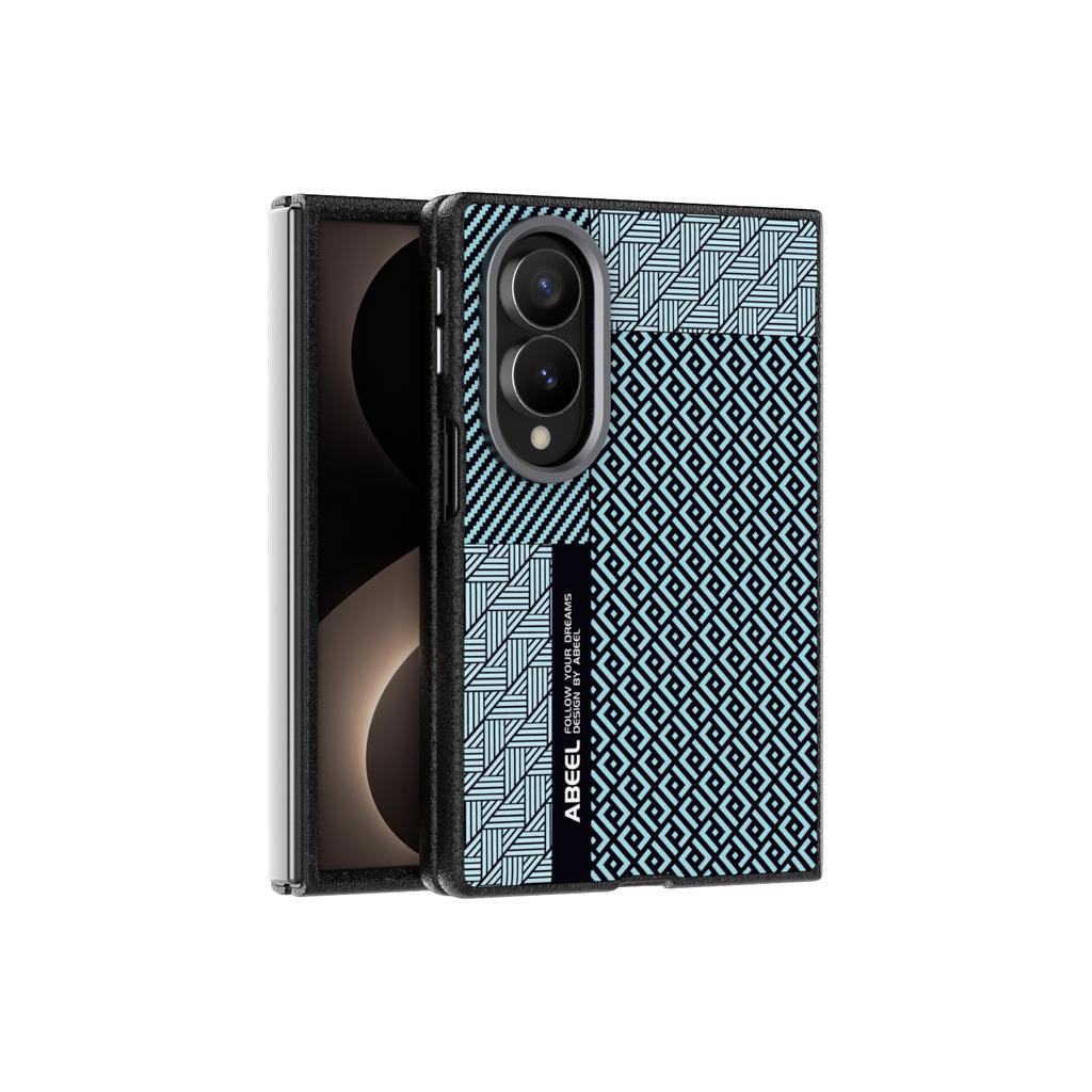 Premium Carbon Fiber Texture Phone Case for Samsung Galaxy Z Fold 8 Ultra 8 Alloy Lens Raised Protect Magnetic Cover