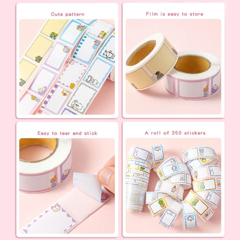 350 szt. Urocze etykiety imienne Naklejki identyfikacyjne Samoprzylepne etykiety imienne Naklejki Etykiety na odzież do żłobka i szkoły