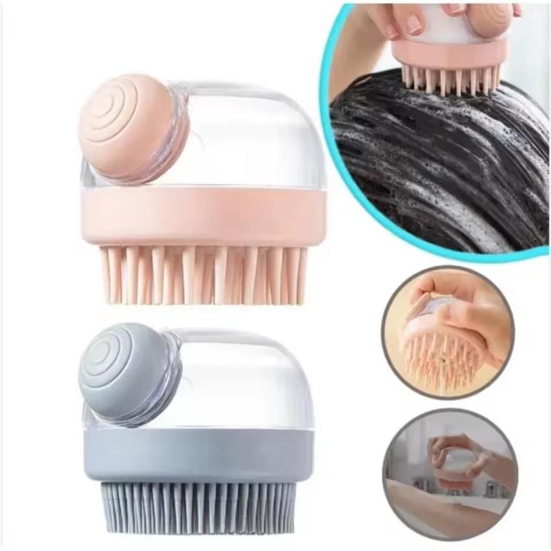 Silikónová tekutá pridávacia šampónová kefa na čistenie a masáž pokožky hlavy