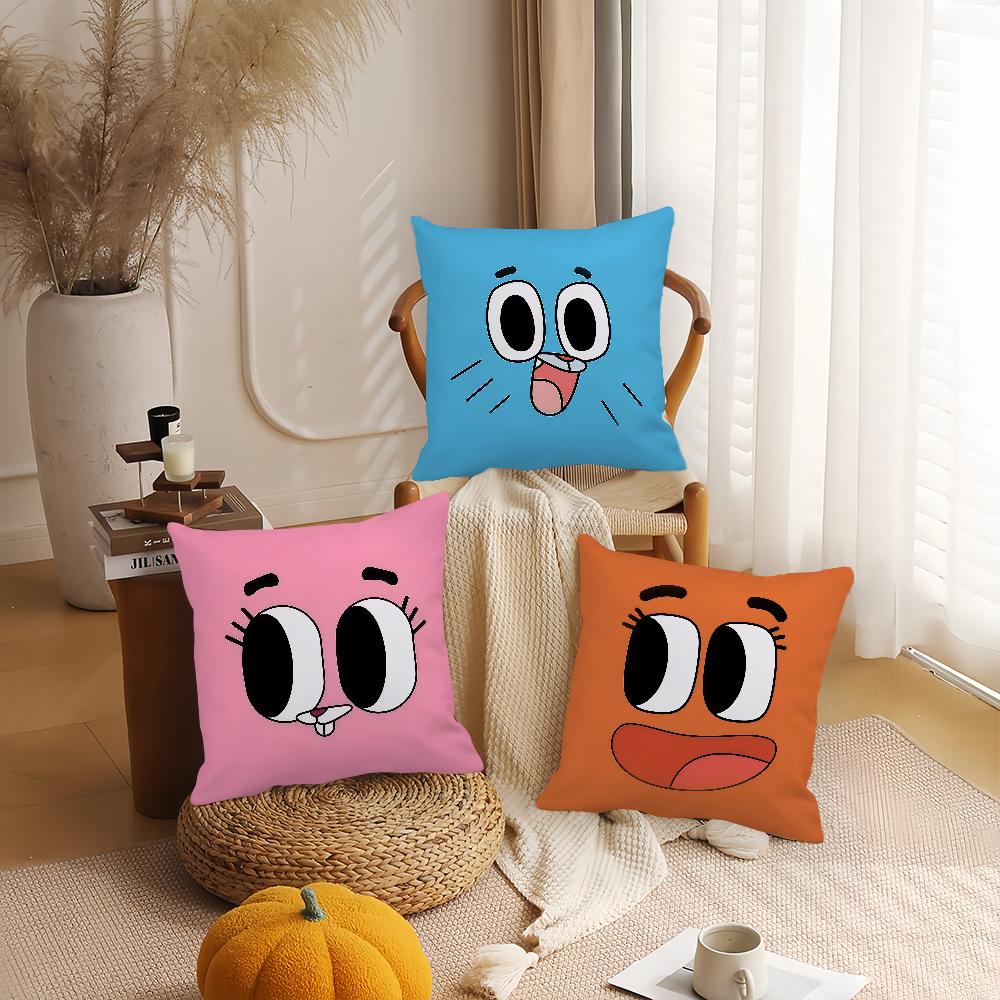Cartoon The A-Amazing W-World Of G-Gumball Pillow Case Office Cushions Suitable For Sofa Car Bedroom Decorative Cushion Cover