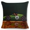 Colorful Cartoon Driving Dog Cushion Cover Decor Lovely Pet Animal Pillowcase Polyester Pillow Case for Sofa Home Car xcm