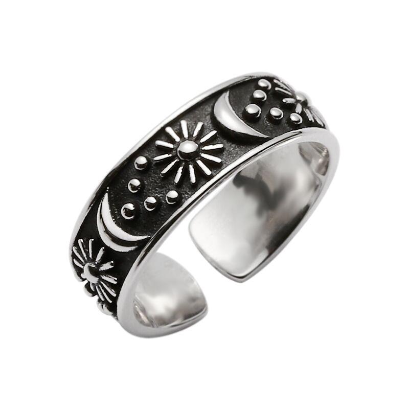 Niche personalized rattlesnake unisex ring, design sense animal alloy opening adjustable south snake element