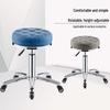 Adjustable Swivel Stool with Backrest and Casters