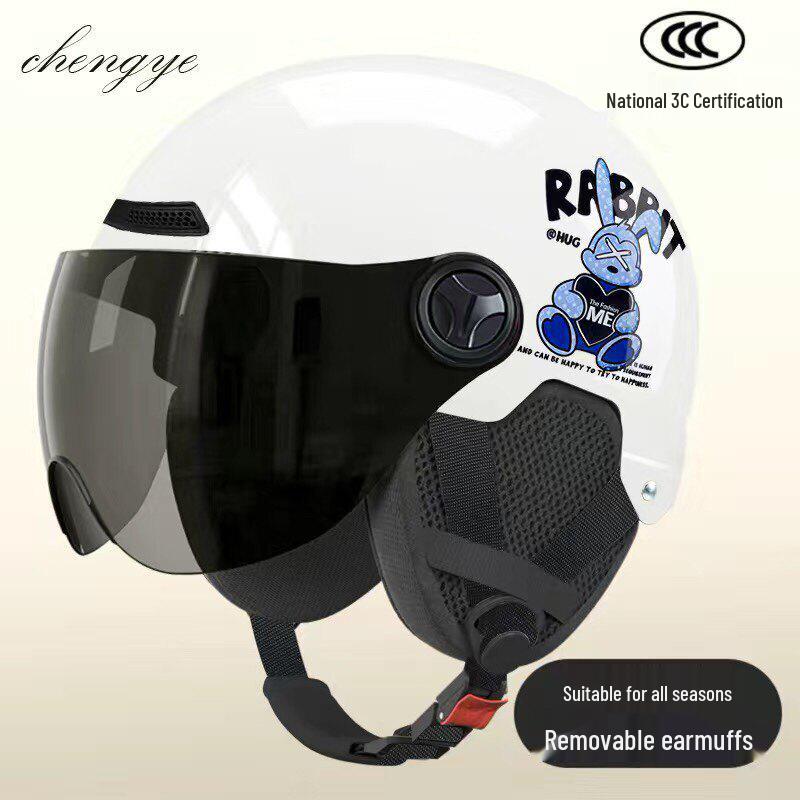 3C Certified All-Season Unisex Electric Scooter & Motorcycle Helmet with Sun Protection
