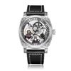 Fashion Hollow Watch Men'S Decoration Business Watch Alloy Belt Square