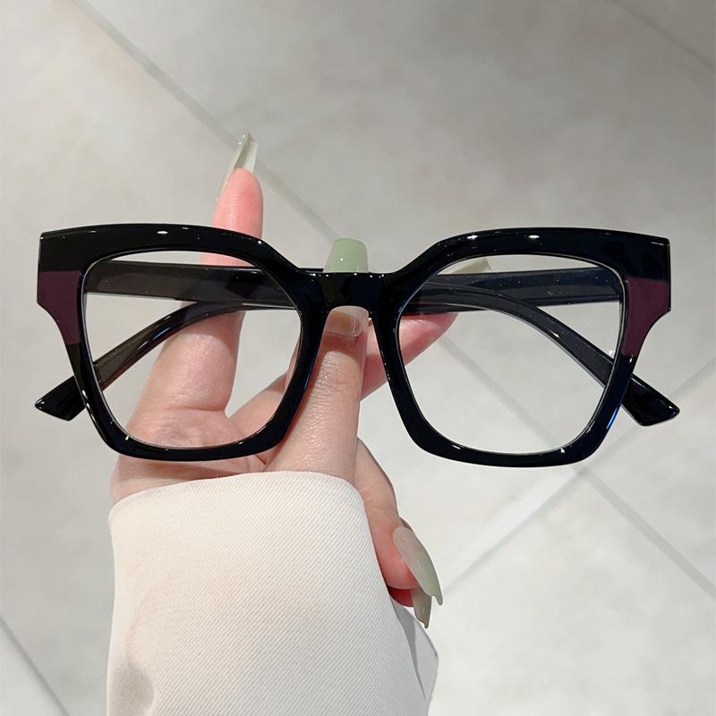

Oversized Square Computer Eyeglasses Frames Trending Anti- Blue Lightweight women s reading glasses with prescription 0 ~6.0 Original lens 0