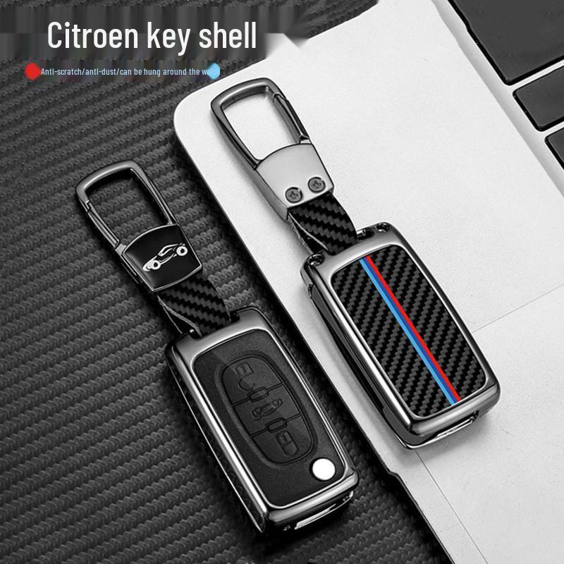 Citroen Key Bag: Leather Sega Case for C4 Remote, Protective Shell with Metal Buckle