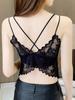Women Lace Backless Crossover Camisole With Padded Support For Spring Fashion