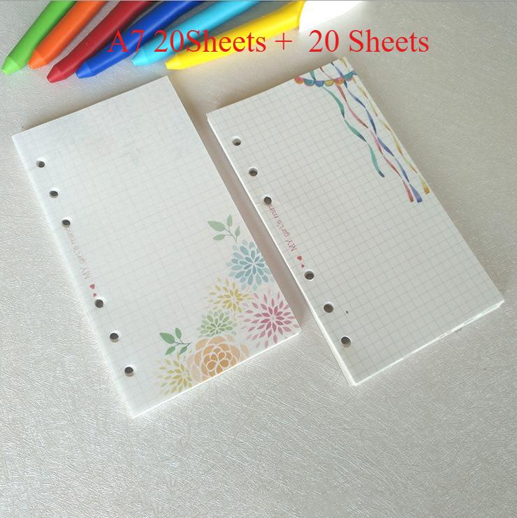 

A5 A6 A7 40 листов блокнот со свободными листами сменный блок спиральный переплет внутренняя страница внутри бумажная канцелярия