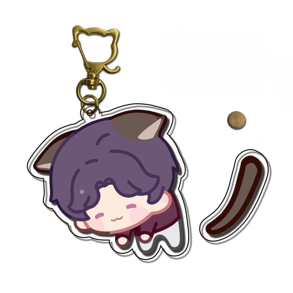 Game Love and Deepspace Xavier Zayne Rafayel Sylus Cosplay Key Chain Acrylic Keyring Figure Pendant Swinging Keychain Key Chain
