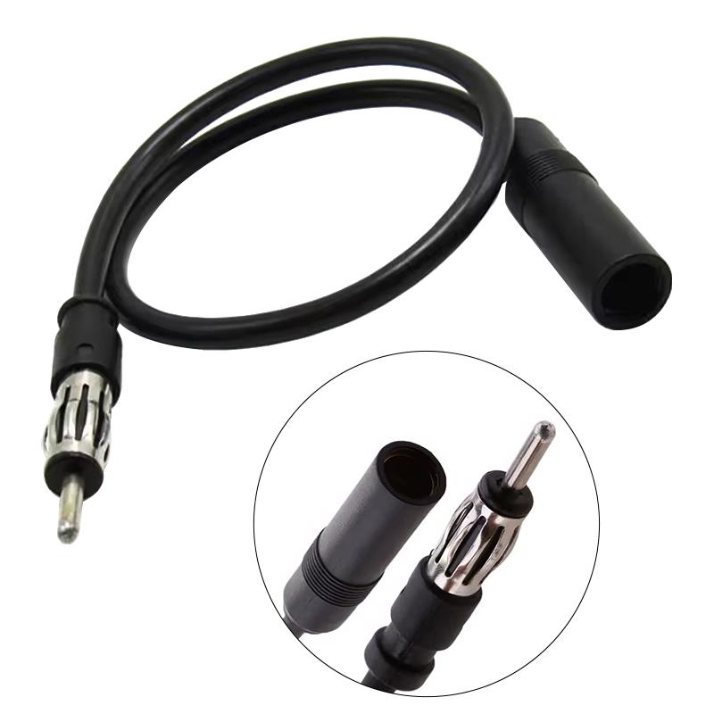 

1Pc Black Car CD Player DVD Navigation Adapter Cable Car Universal Male To Female Radio AM/FM Antenna Adapter Extension Cable
