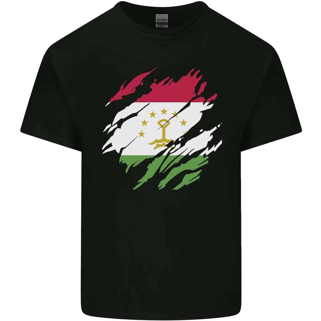 Torn Tajikistan Flag Tajik Day Football Kids T-Shirt Childrens