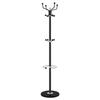 Porte manteau avec porte parapluie noir fer enduit de poudre