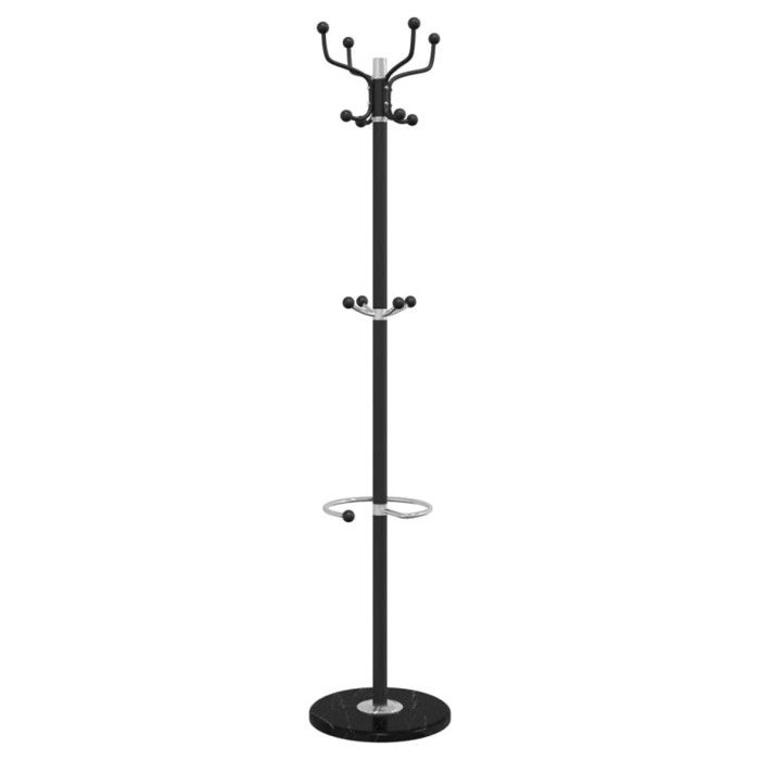 Porte manteau avec porte parapluie noir fer enduit de poudre