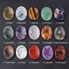 1Pc Healing Crystals Ornaments Decorative Recesses Thumb Relief Stone Oval Yoga Stone Energy Gemstone Home Decor Small Furnishings Jewelry 35x45mm