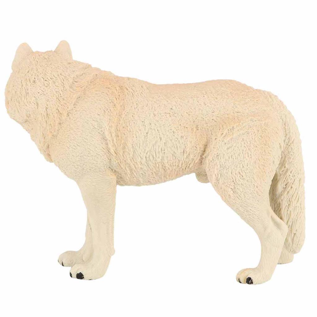 Animal Model Toy Simulation Wolf Environmentally Friendly Plastic Mini Decoration (Gray)