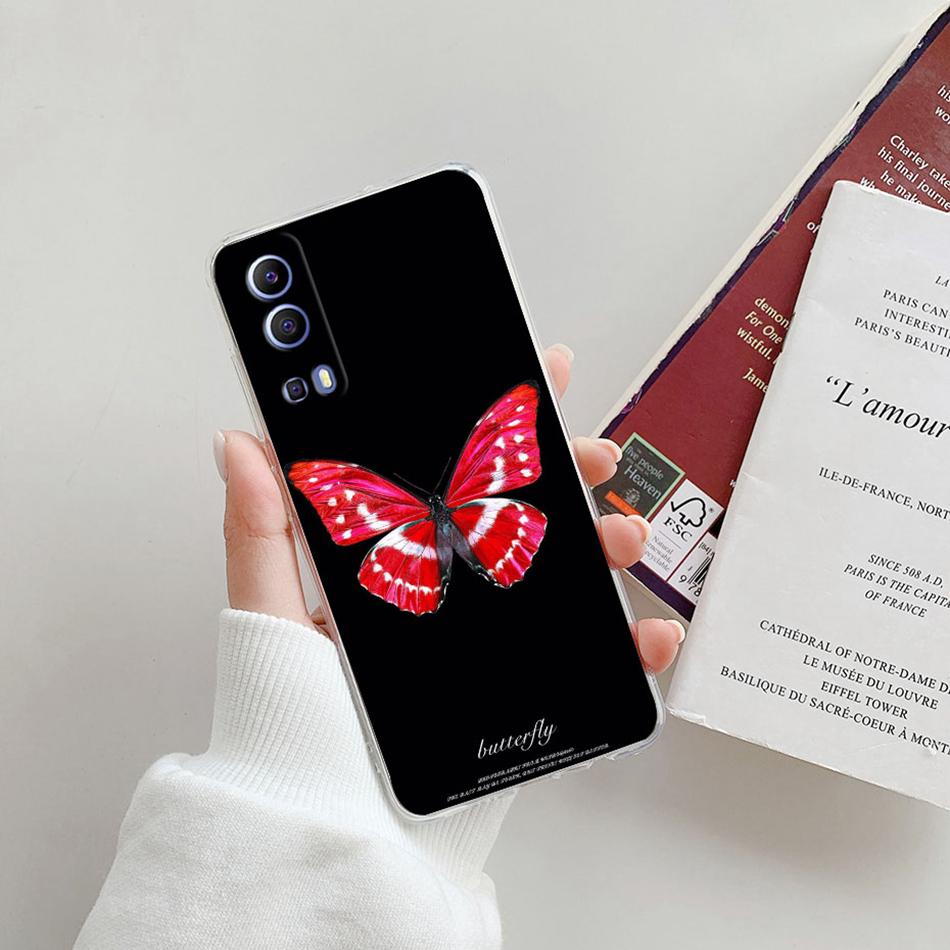 For Vivo Y72 5G Case V2041 Silicone Soft Transparent TPU Phone Cover For Vivo Y52 vivoY72 Y 72 52 5G Case Funda Protective Coque