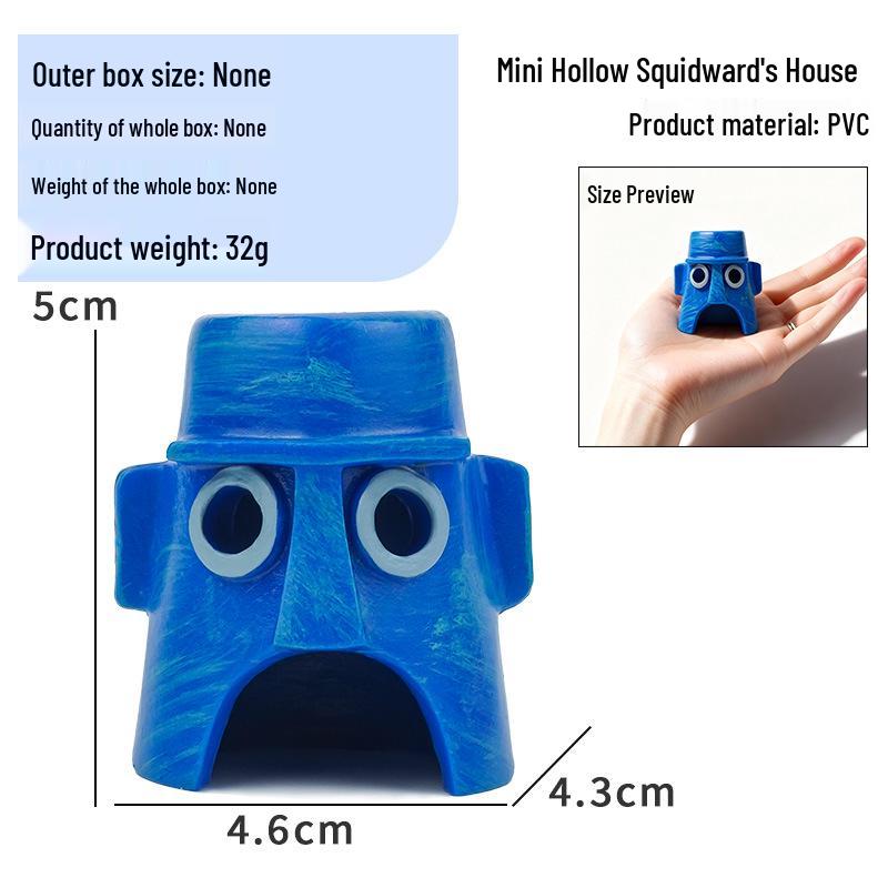 Cartoon Ananas Haus Dekor für Aquarium - Inspiriert von SpongeBob, Thaddäus und Mr.. Krabs