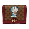 [Pre-Owned] X Doraemon Collaboration Vintage Logo Double Fold Canvas And Leather Card Holder - Very Good #1VJ2RPD