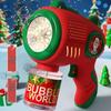 Christmas 10-Hole Automatic Bubble Gun Toy - Electric Gatling Bubble Machine for Kids