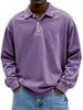 Men's 2025 Versatile Long-Sleeve Button-Down Polo Shirt