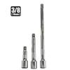 3pcs Chrome-plated Steel Sleeve Ratchet Extension Rod Car Tire Repair Tool 1/4 3/8 1/2 Sleeve Ratchet Extension Rod Hand Tools