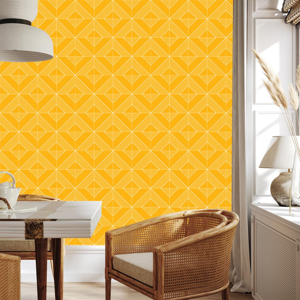 Geometric gold rhombus wallpaper for living room and bedroom 50x1000