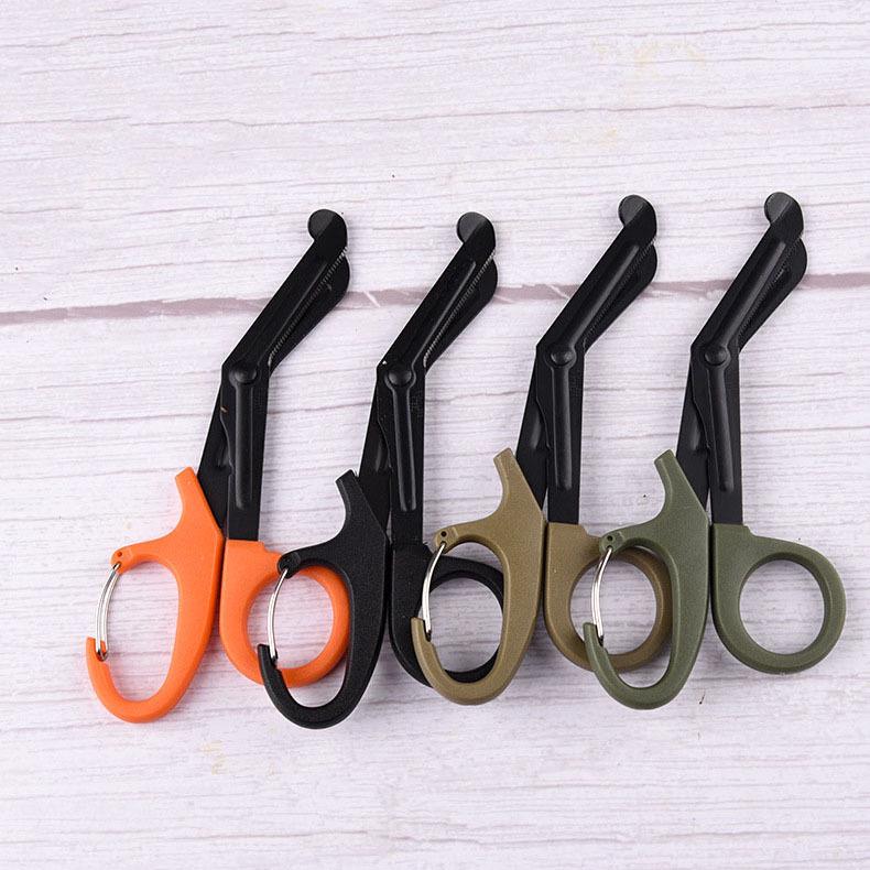 Large Stainless Steel Angled Head Canvas Bandage Scissors