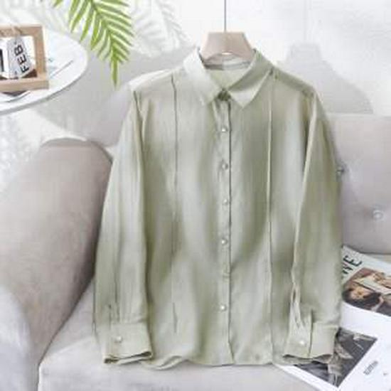 Women s Light Pink Loose Lapel Shirt - Spring 2026 Trendy, Age-Defying Style 2XL