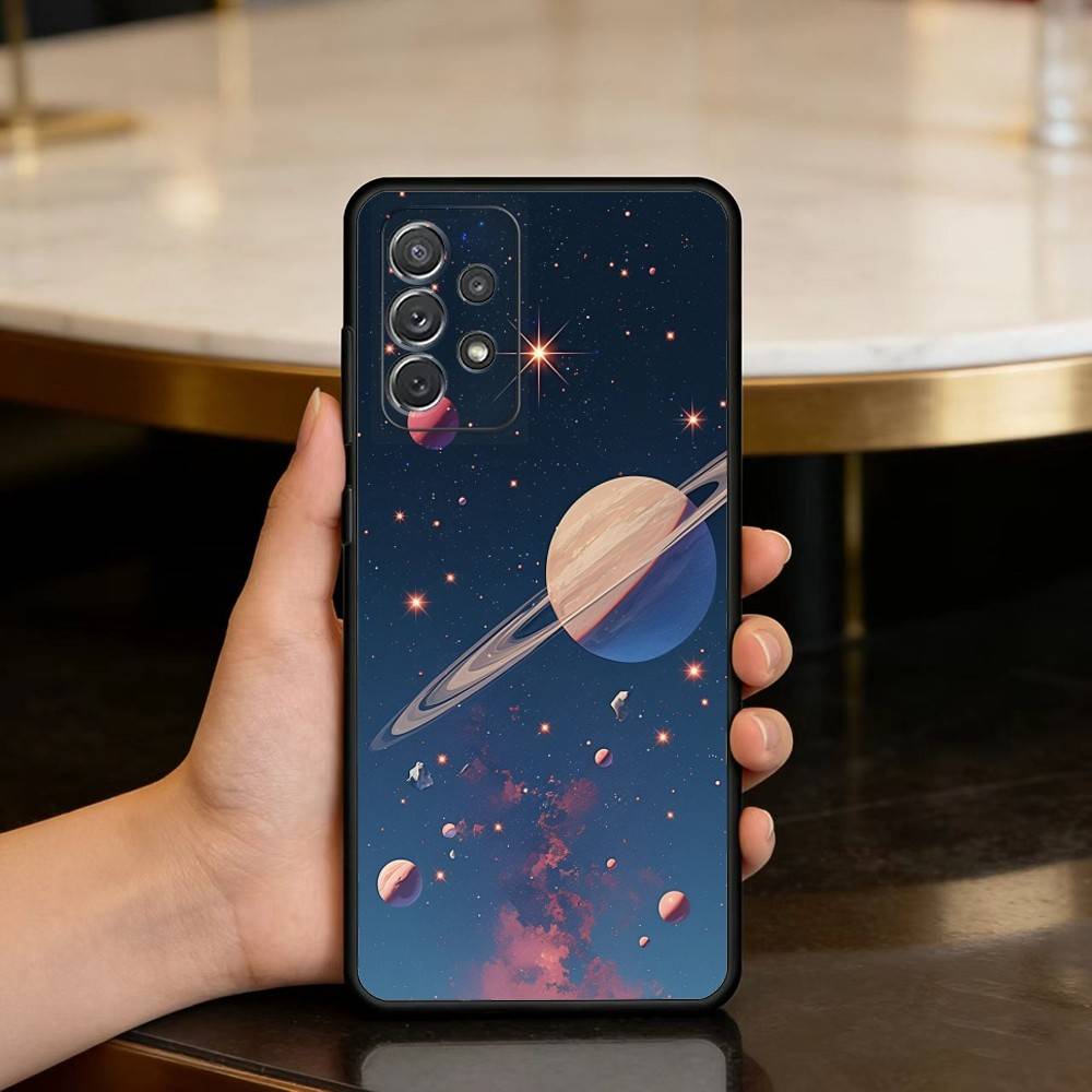 

S-Space For Galaxy Art Soft Silicone Black Cover Phone Case For Samsung Galaxy A73,A72,A71,A70,A53,A52,A51 Samsung a70