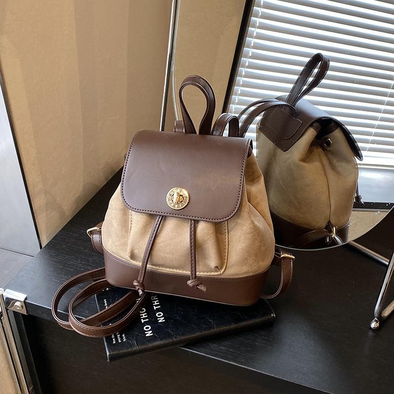 Casual texture single shoulder going out small backpack autumn new fashion backpack tide