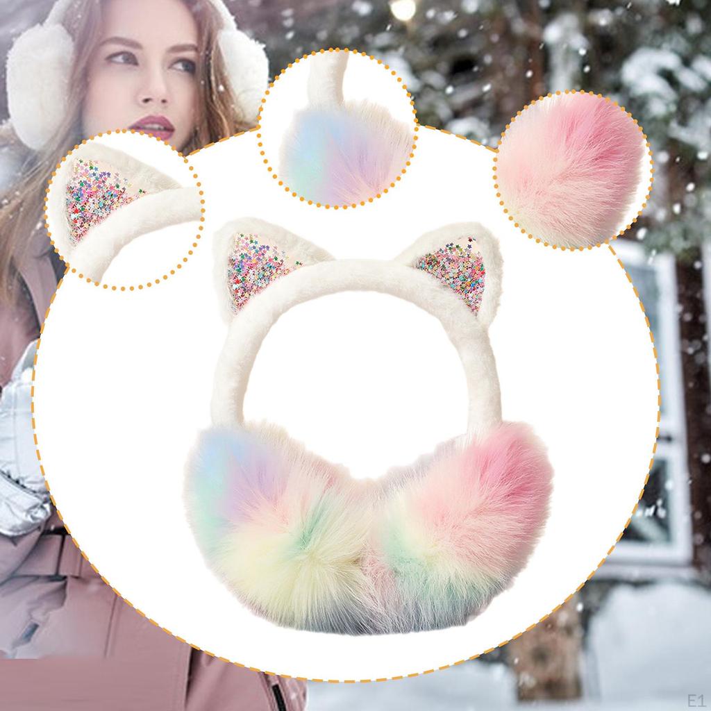 Cat Ear Earmuffs Casual Birthday Gift Muffs for Big Kids Outdoor Teen