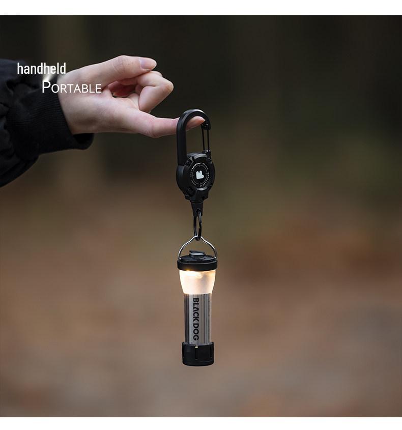 BLACKDOG Tactical Multi-Functional Telescopic Keychain Lanyard with Pull-Release Buckle - Anti-Lost Camping Accessory