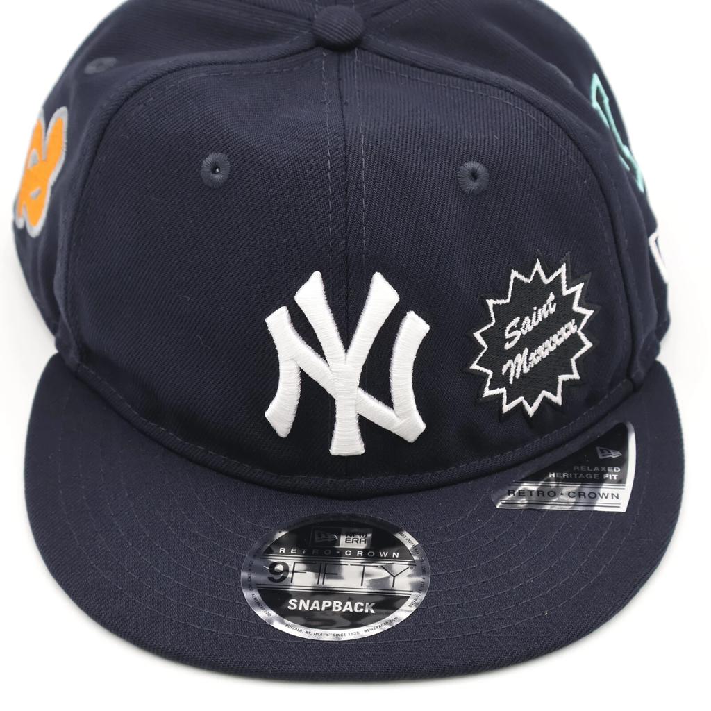 NEW ERA x SAINT Mxxxxxx x MLB Retro Crown 9Fifty New York Yankees Marine