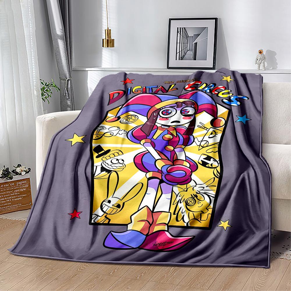 Digital Circus Blanket Warmthful Decor Suitable for Couch Seaside Bedding Four Seasons Universal Modern Style Perfect Gift for Relatives and Friends
