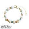 Natural Freshwater Pearl Turquoise Agate Beaded Bracelet for Women Daily Office Banquet Vintage Pearl Bracelet Bohemian Jewelry