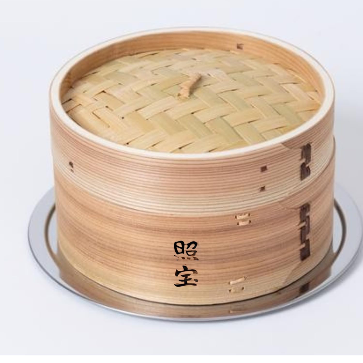 

[Teiho] Steamer and [Nakamura Copperware] Japanese-made Aluminum Steaming Plate Set (Bamboo 1 Tier, 18cm)