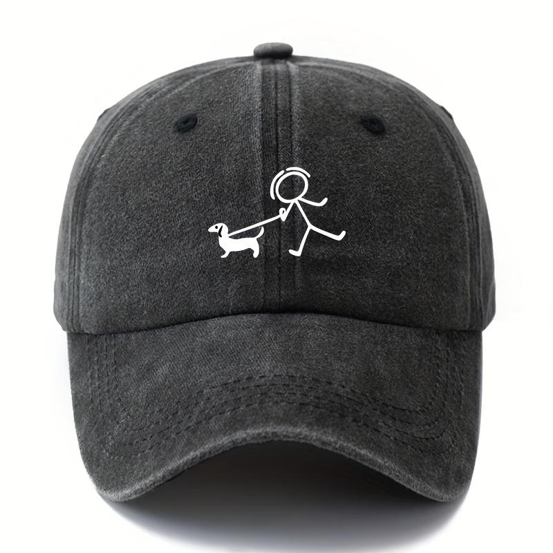 Dog fashion printed baseball cap, gift for dog lovers, simple and stylish design, outdoor travel equipment