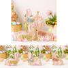 Delightful Colorful Easter Bunny Resin Decorations In Yellow Blue And Red Designs