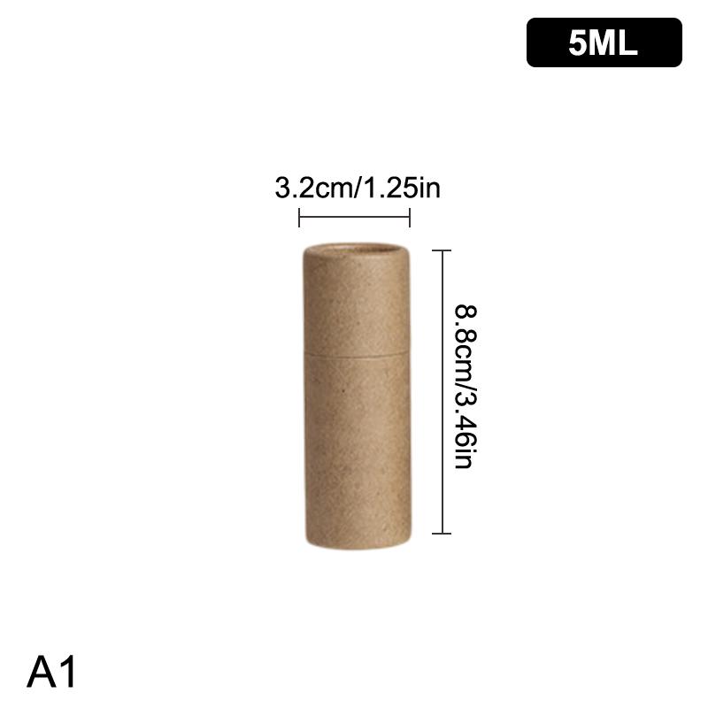 

1 шт. Пустая толстая круглая туба из коровьей кожи, пустая бумажная туба, упаковочная коробка для роллер-бутылки для эфирных масел, для контейнера для масла/парфюмерии A1