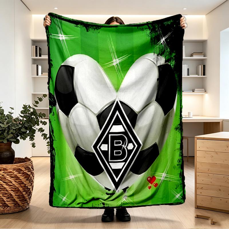 Borussia Monchengladbach Print Blanket - Soft & Comfortable, for Bedroom, Travel, Sofa, Home Decoration - Birthday Christmas Gift for Friend