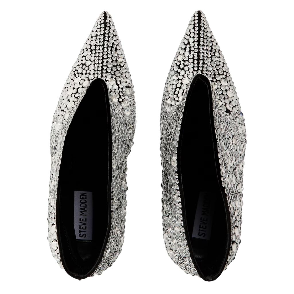 Steve Madden Womens/Ladies Sentinel Rhinestone Metallic High Stiletto Heel Ankle Boots